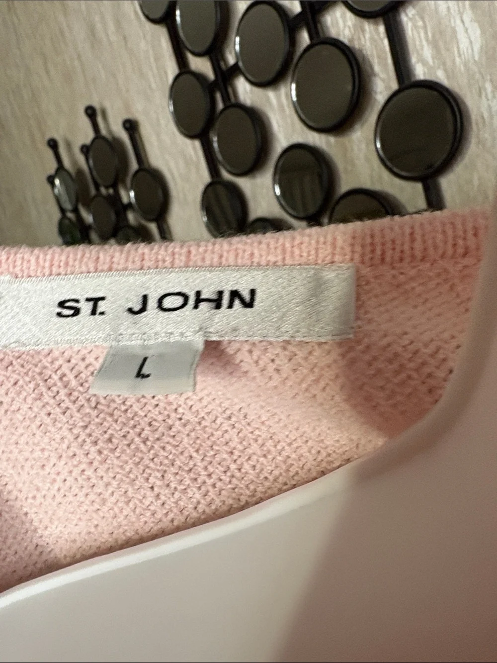 St John Light Pink Knit Scoop Neck Sleeveless Top